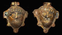 Janiform Mask Puzzle Padlock, 1st-3rd Cent, Extremely Rare! Sold!